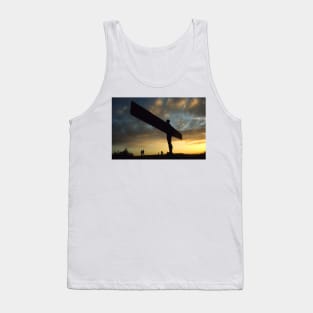 Angel of the North at sunset Tank Top